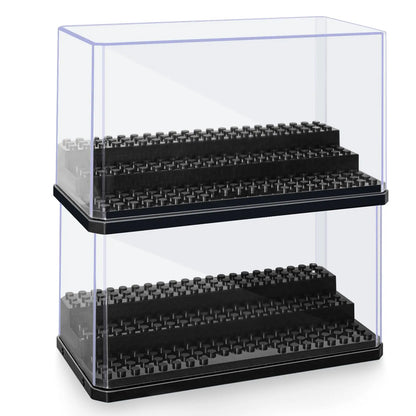 Acrylic Minifigures Display Case, Stackable and Dustproof Building Block Display Box for Building Block Action Figure Toys Storage