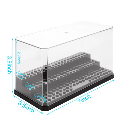 Acrylic Minifigures Display Case, Stackable and Dustproof Building Block Display Box for Building Block Action Figure Toys Storage