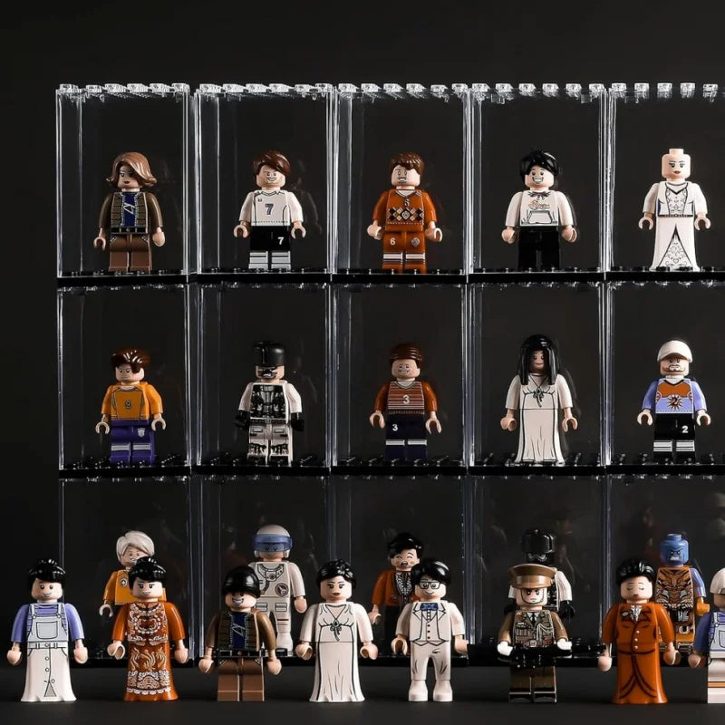 20 Pack Dustproof Display Boxes for Minifigures. 
Single Minifigure Storage Case for Collectors.