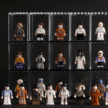 20 Pack Dustproof Display Boxes for Minifigures. 
Single Minifigure Storage Case for Collectors.