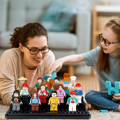 Acrylic Minifigures Display Case, Stackable and Dustproof Building Block Display Box for Building Block Action Figure Toys Storage