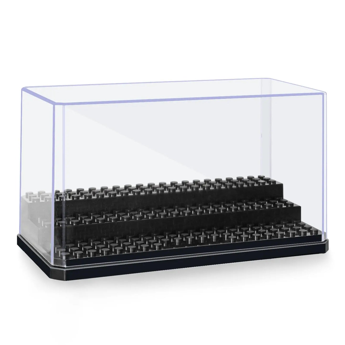 Acrylic Minifigures Display Case, Stackable and Dustproof Building Block Display Box for Building Block Action Figure Toys Storage