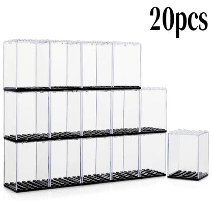 20 Pack Dustproof Display Boxes for Minifigures. 
Single Minifigure Storage Case for Collectors.