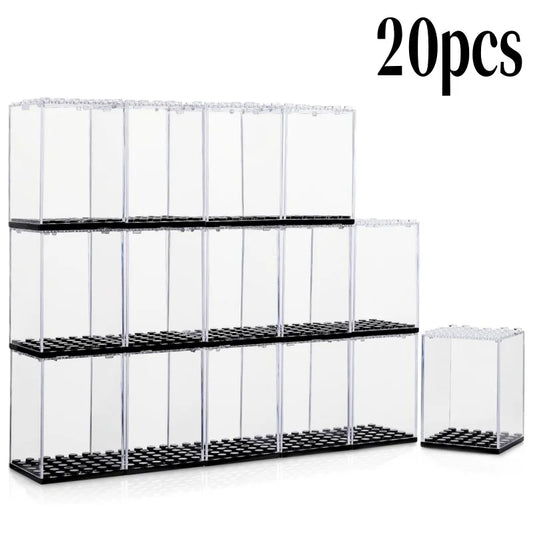 20 Pack Dustproof Display Boxes for Minifigures. 
Single Minifigure Storage Case for Collectors.